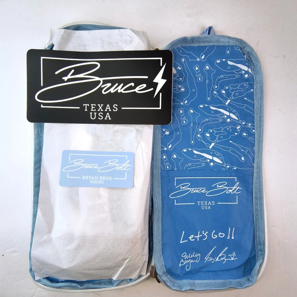 Bruce Bolt Bryan‎ Bros Golf Gloves 2 Pack Baby Blue Women’s Small Cabretta NWT - Picture 4 of 7